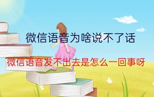 微信语音为啥说不了话 微信语音发不出去是怎么一回事呀？